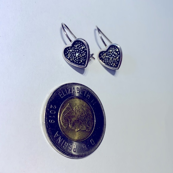 💝Vintage Silver 925 Heart Earrings - Picture 4 of 4
